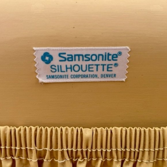 Samsonite Vintage Train Case 1960s Butter Yellow Silhouette Elevated Picnic - Picture 14 of 16